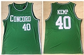 Concord Academy 40 Shawn Kemp Green High School Basketball Jersey,baseball caps,new era cap wholesale,wholesale hats